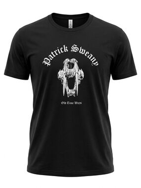 Patrick Sweany "Old Time Ways" Sabertooth Skull Graphic Tee - Tultex Large